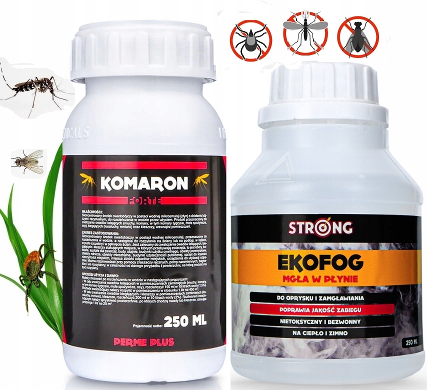 Komaron Forte Mocny oprysk na komary i kleszcze 250ml Ekofog nośnik 250ml