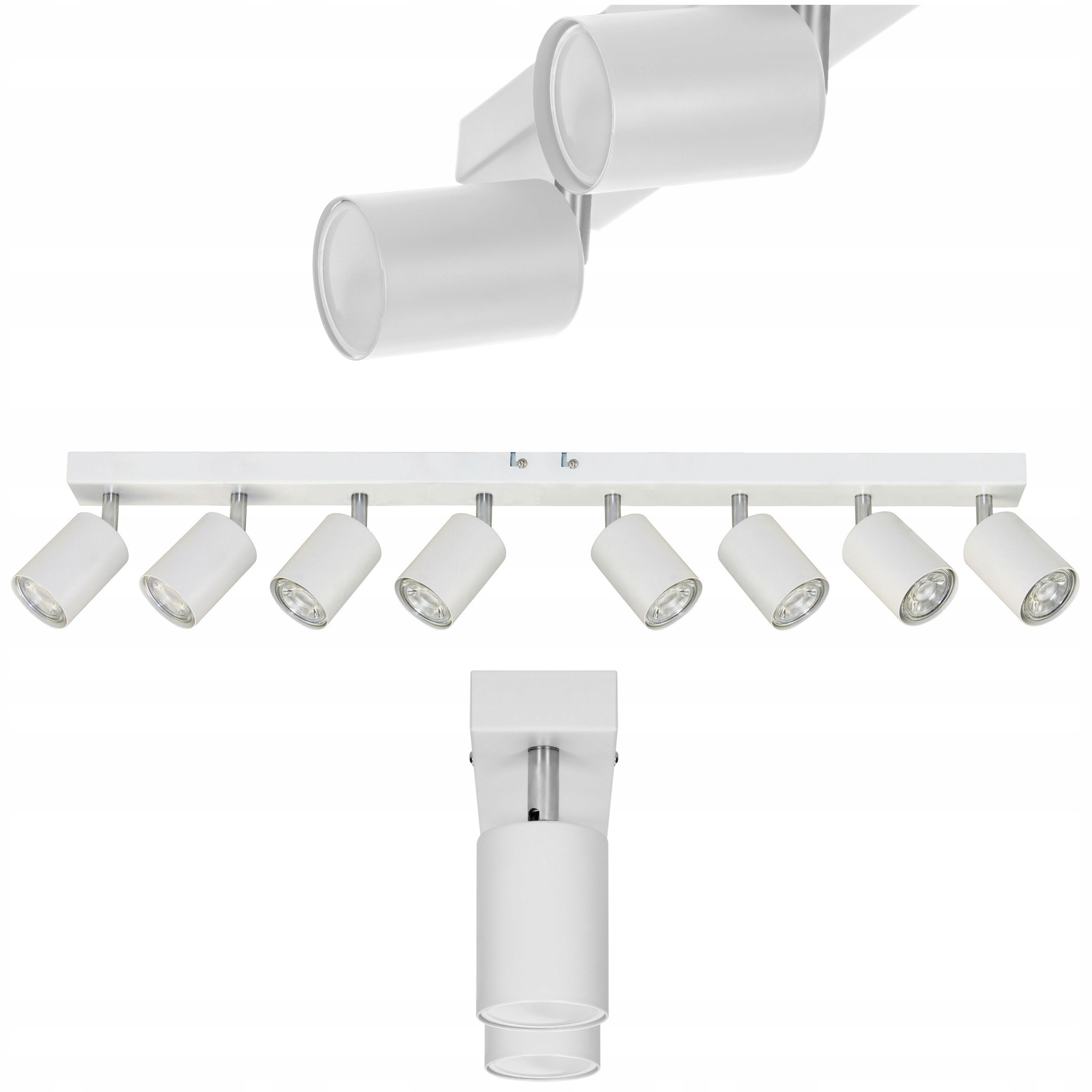 Lampa Stropná Nástenná Regulovatelná NÁSTENNÁ-stropná biela GU10 50 W