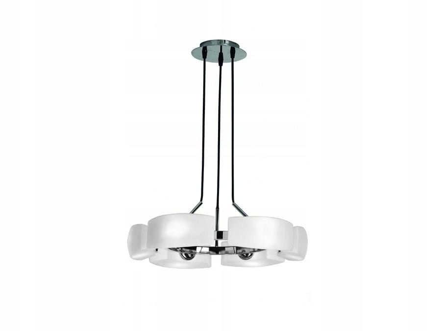 AZzardo Lampa wisząca, nowoczesny żyrandol do salonu biały chrom 6xG9