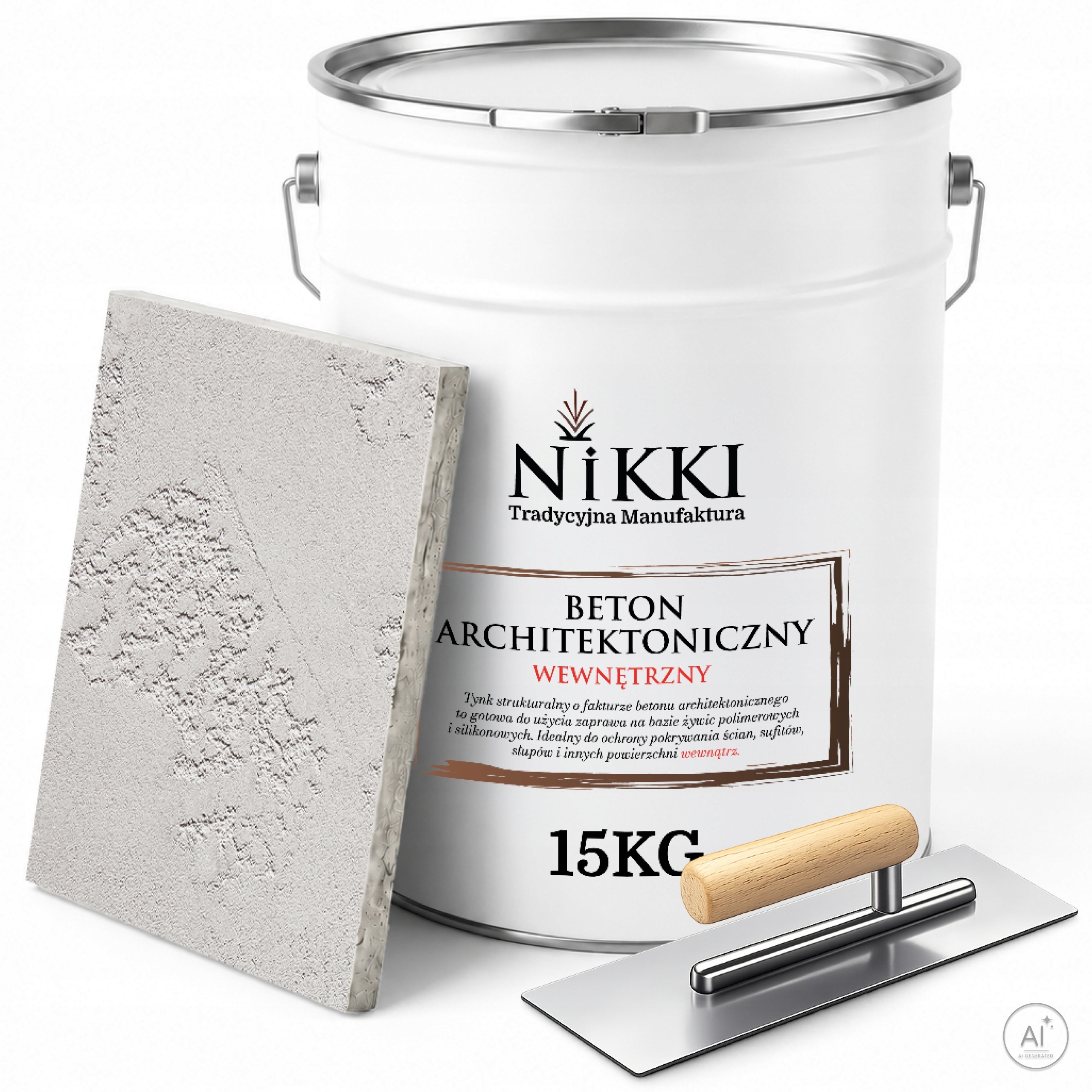 Dekorativní architektonický beton vnitřní 10 m2 15 kg šedý světlý Paca