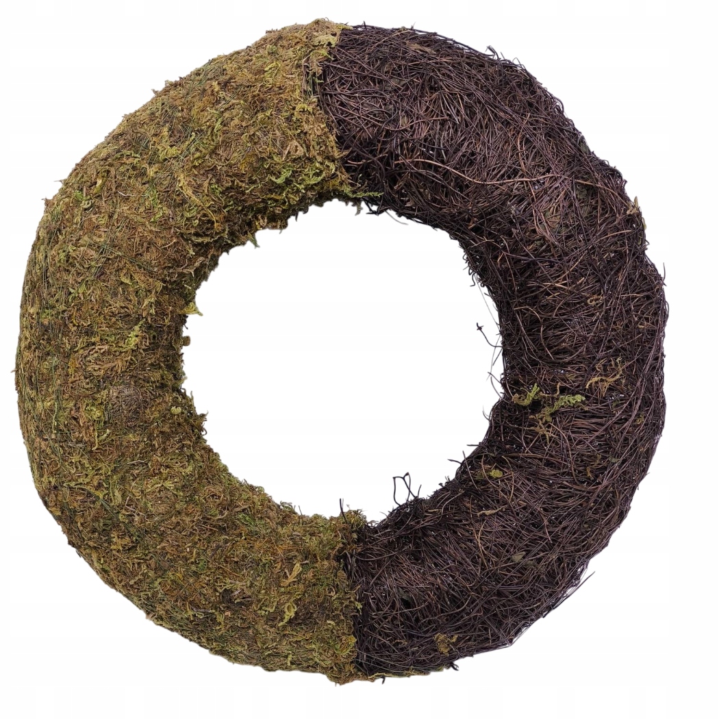 Wianek z mchu i faszyny naturalny na drzwi stroiki i kompozycje 60cm