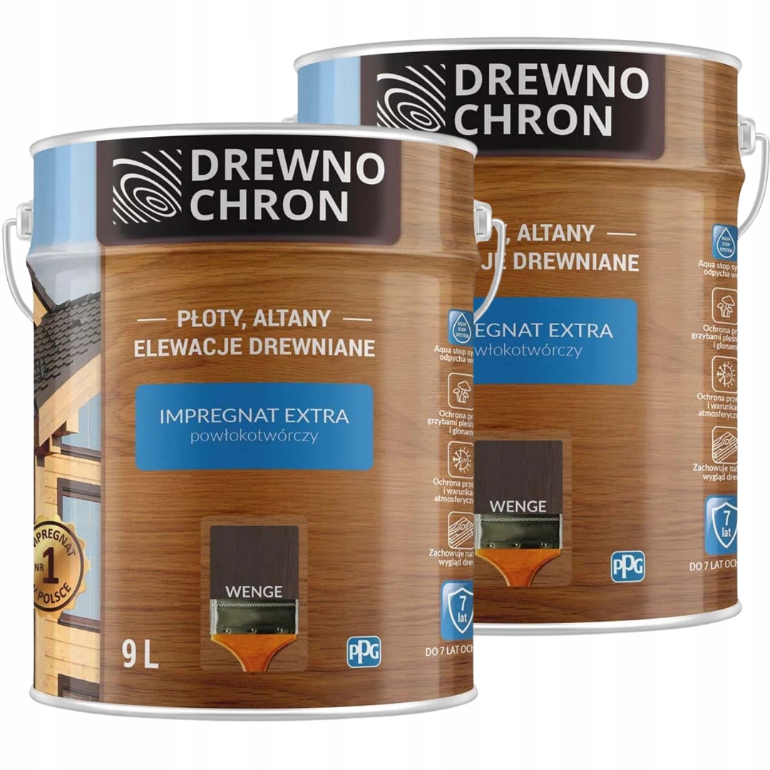 Drewnochron Impregnace Extra 18 L Wenge – Sada 2X9 L Ochranná Impregnace