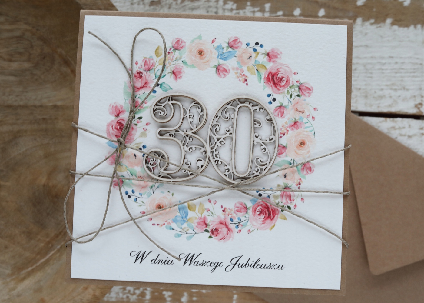 Přání k 30. výročí svatby, dárek handmade