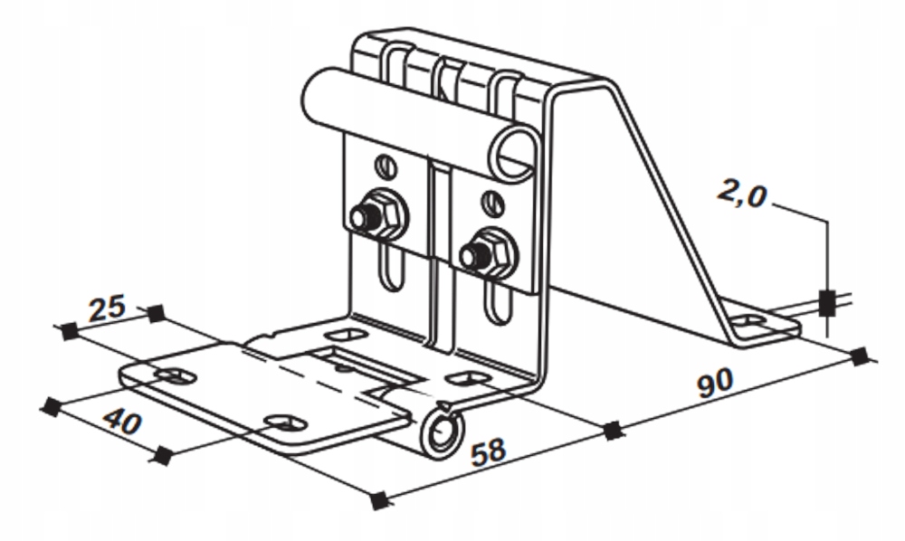 ZAWIAS BOCZNY UCHWYT ROLKI DO BRAMY PANELA EPCO Rodzaj inny