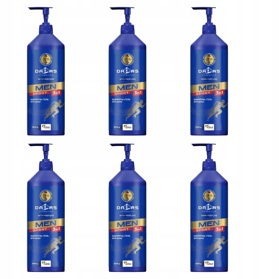 Men Żel pod prysznic 3w1 Sport, z pompką