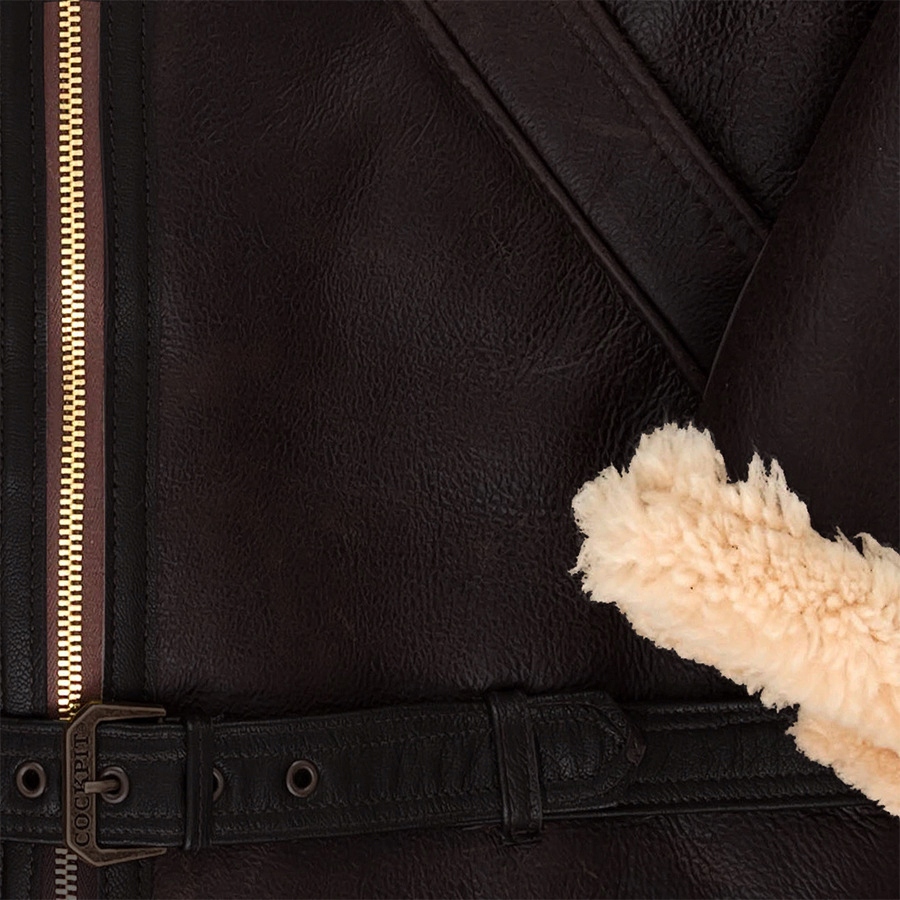 KURTKA MĘSKA ZIMOWA AIR FORCE PILOTKA SKÓRZANA Rozmiar 5XL