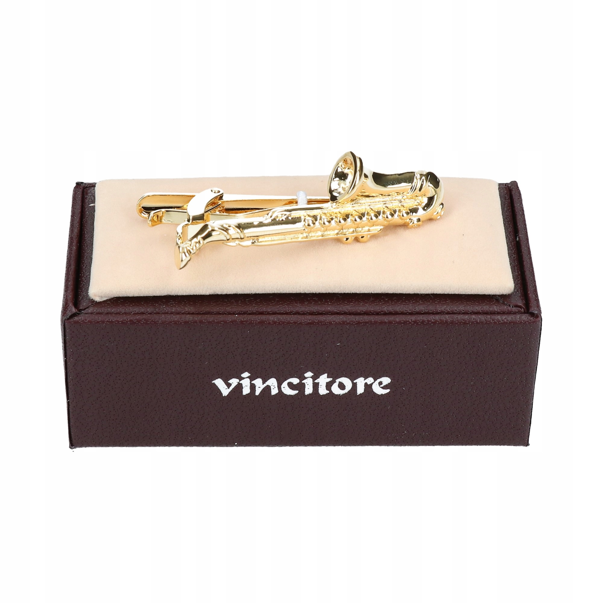 Spinka do krawata Saksofon złota