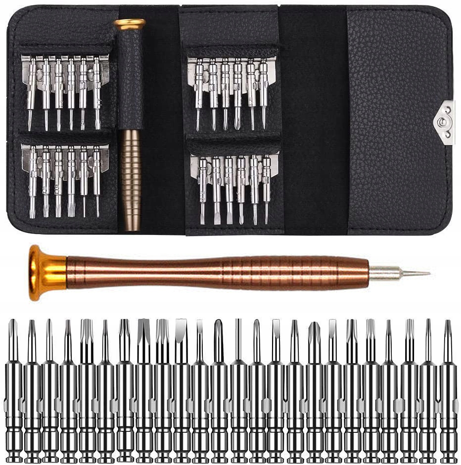 ZESTAW PRECYZYJNYCH ŚRUBOKRĘTÓW 25W1 WKRĘTAKI BITY TORX W ETUI