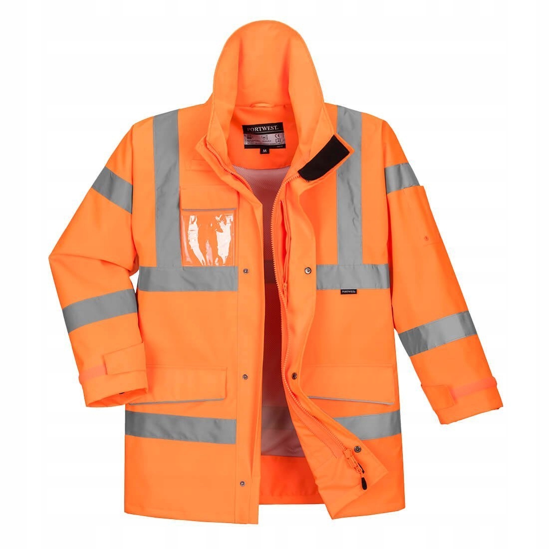 Výstražná nepromokavá bunda Extreme Rain Oranžová vel. S