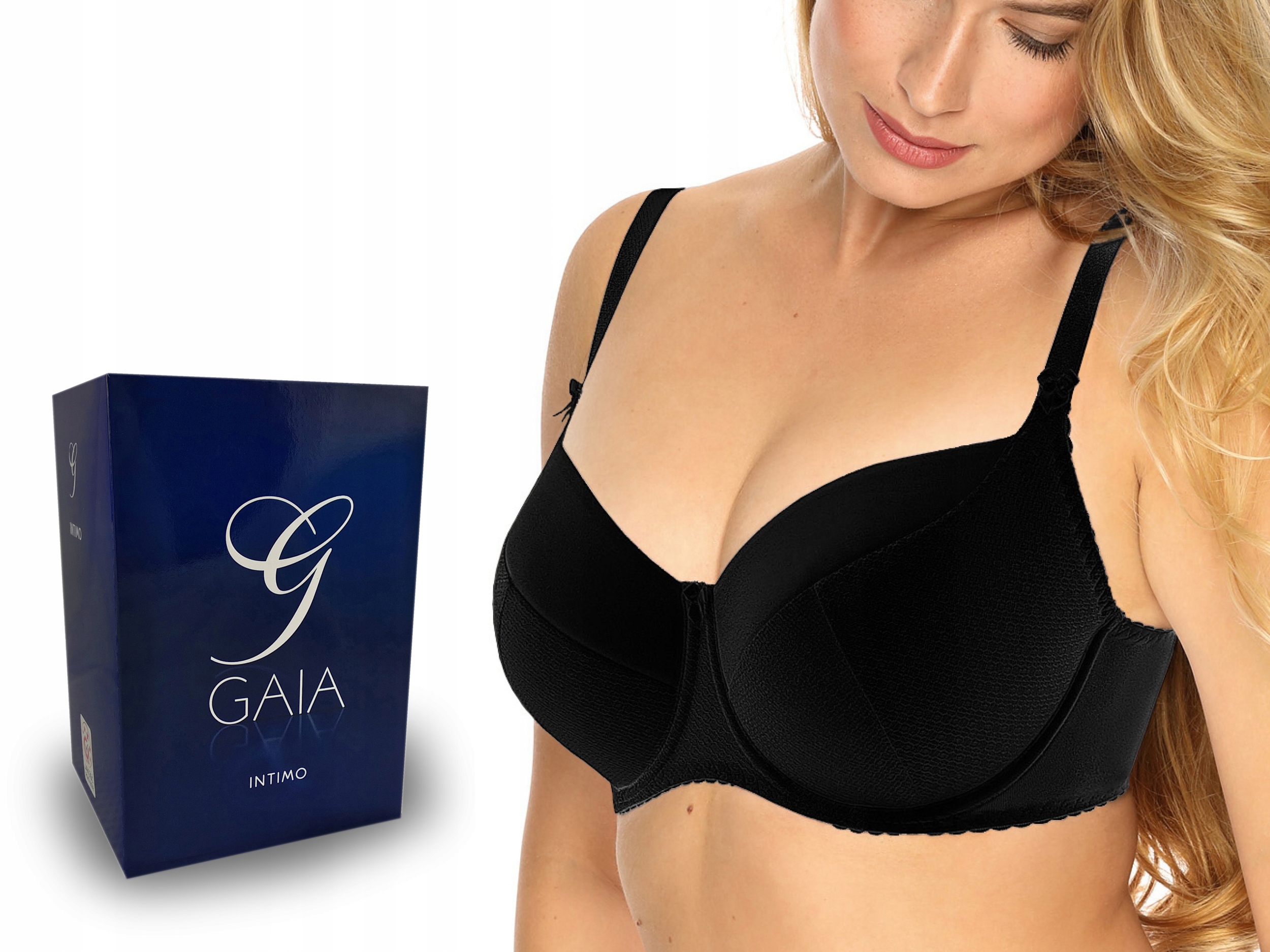 

Biustonosz full cup, Gaia 281 Kate, Czarny, 75D