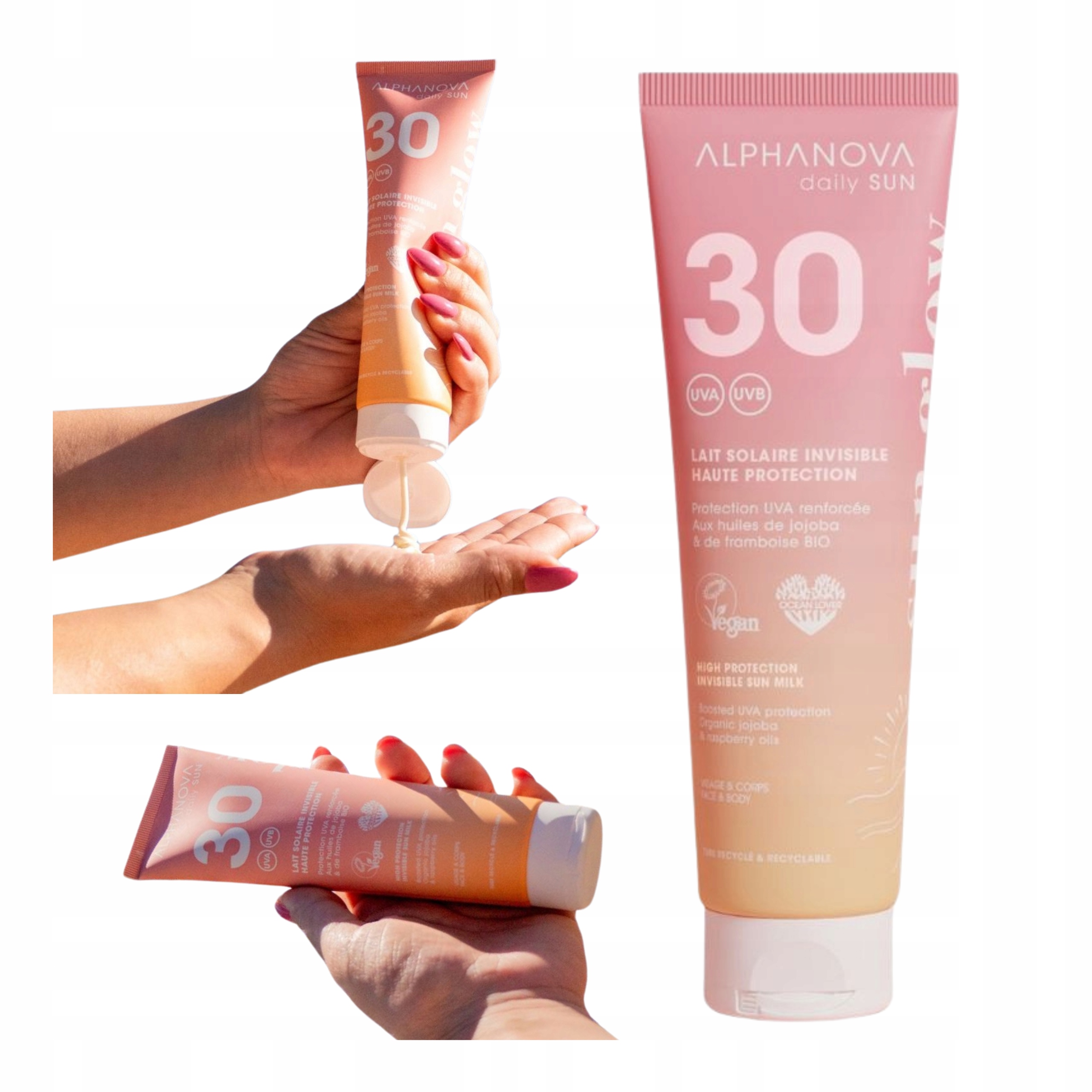 Opalovací mléko Alphanova Daily Sun Glow SPF30 Ochrana pokožky 150 Ml