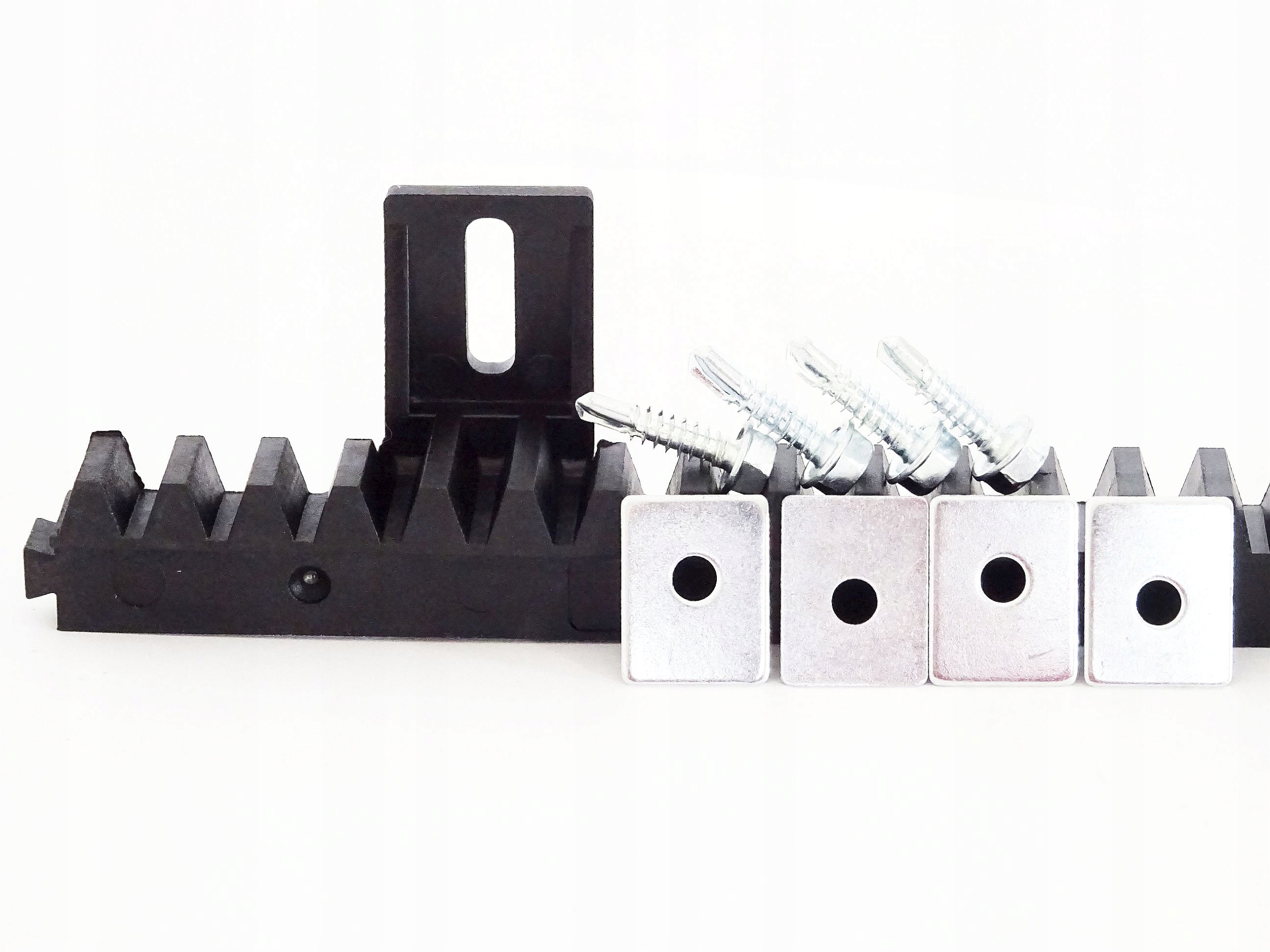 LISTWA ZĘBATA NYLONOWA 1m bram przesuwnych komplet z mocowaniami