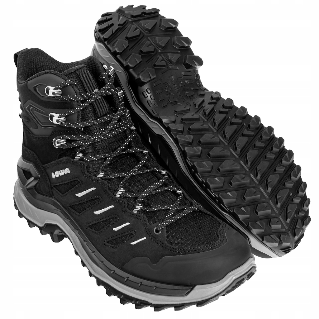 Turistická vysoká turistická obuv Lowa Innovo Gtx MID Black/Grey 42,5