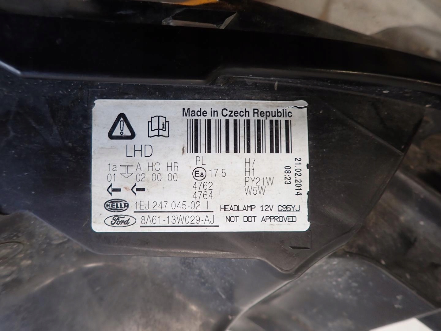 light front front right FORD FIESTA MK7 2008-2013 8A61-13W029-AJ
