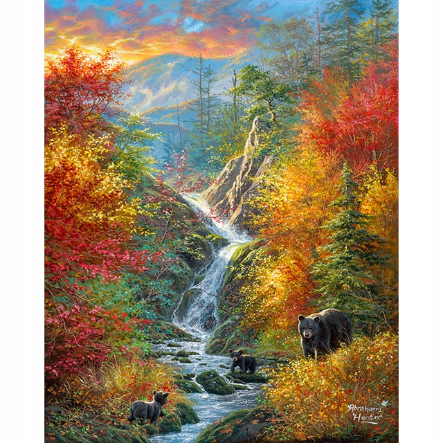 Obraz Malowanie Po Numerach - Górski Potok z RAMĄ 40x50 + BLEJTRAM