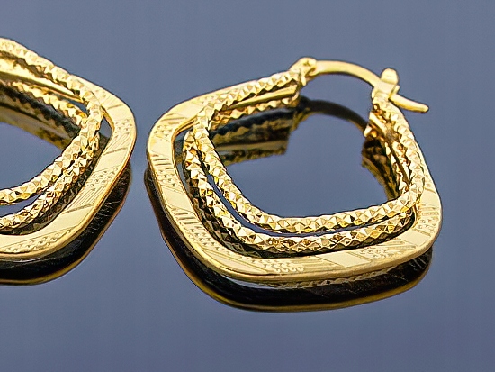 

Eleganckie złote kolczyki 14k ! Jakość !