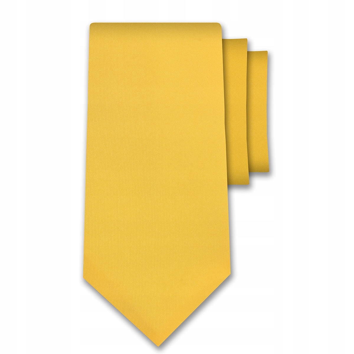 ŻÓŁTY KANARKOWY KRAWAT MĘSKI JEDNOLITY GŁADKI