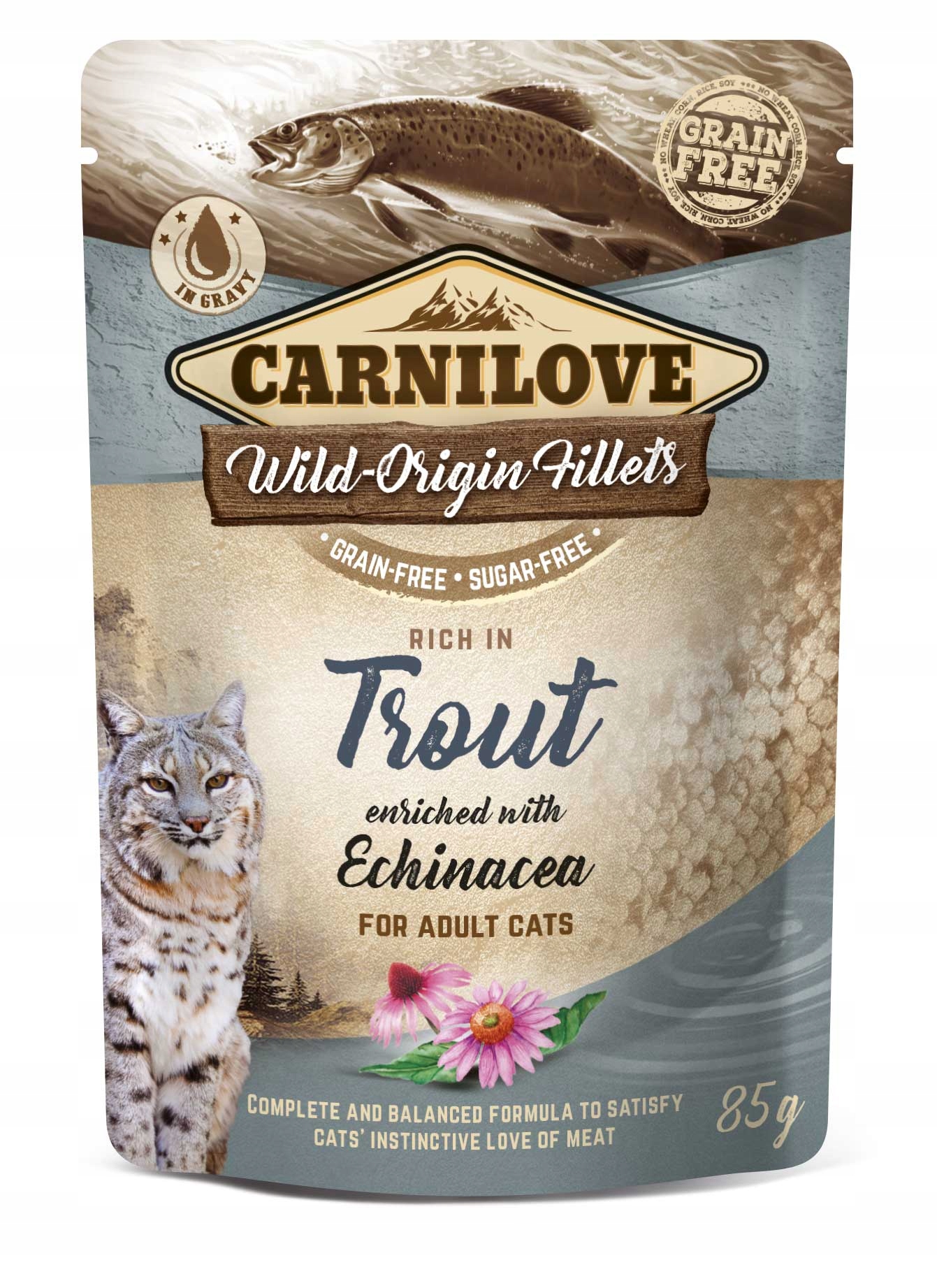 9x Carnilove kapsičky pro kočky pstruh s echinaceou 85 g