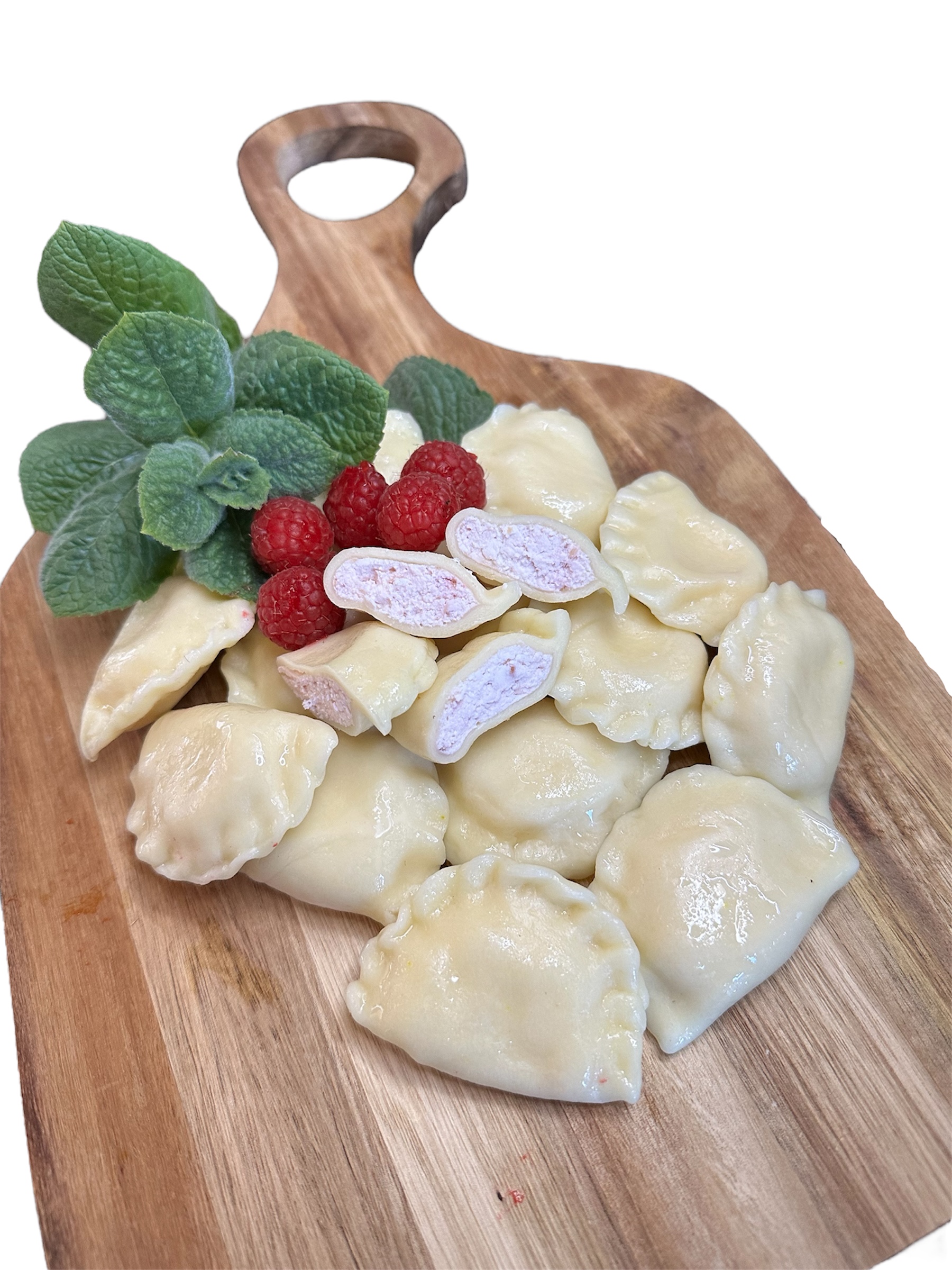 Sladké Knedlíky s Bílým Sýrem A Malinami 1 kg Hotový Oběd dezert na sladko