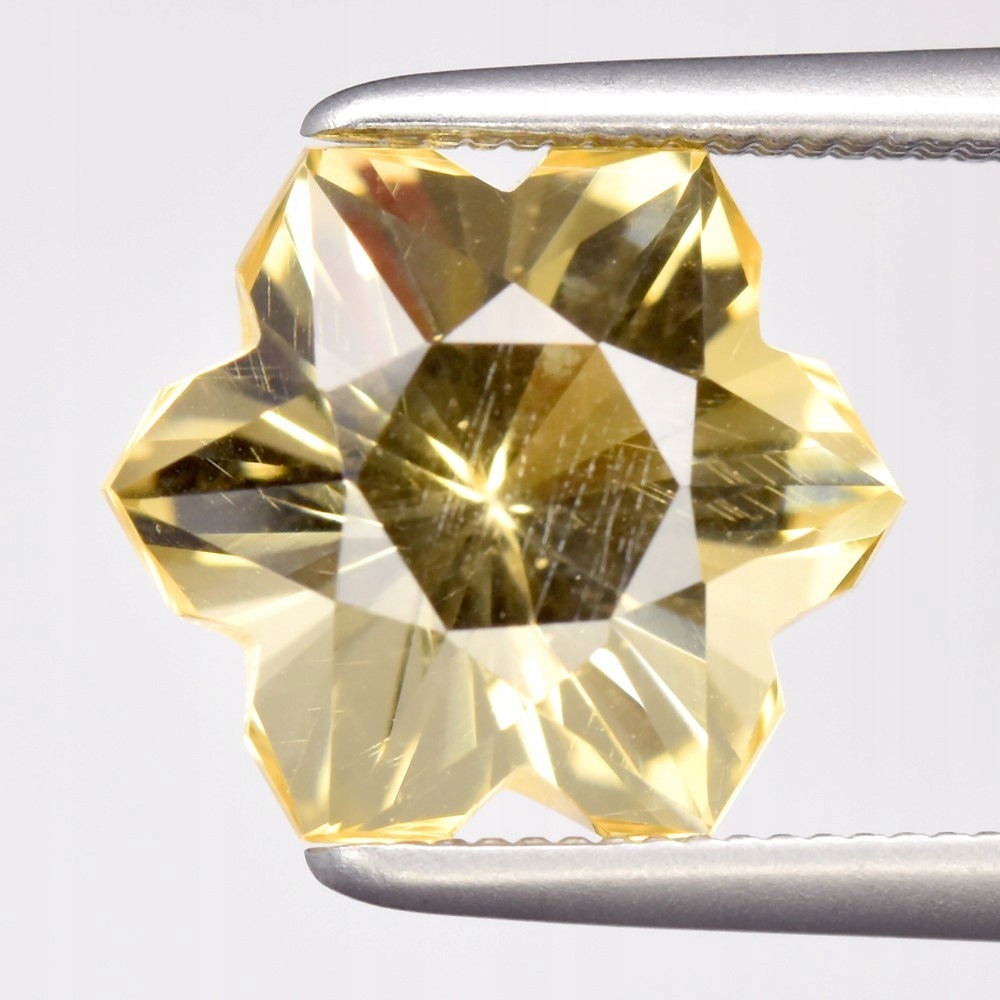 Přírodní citron 2,63 ct Skvělý květ video HKW7166
