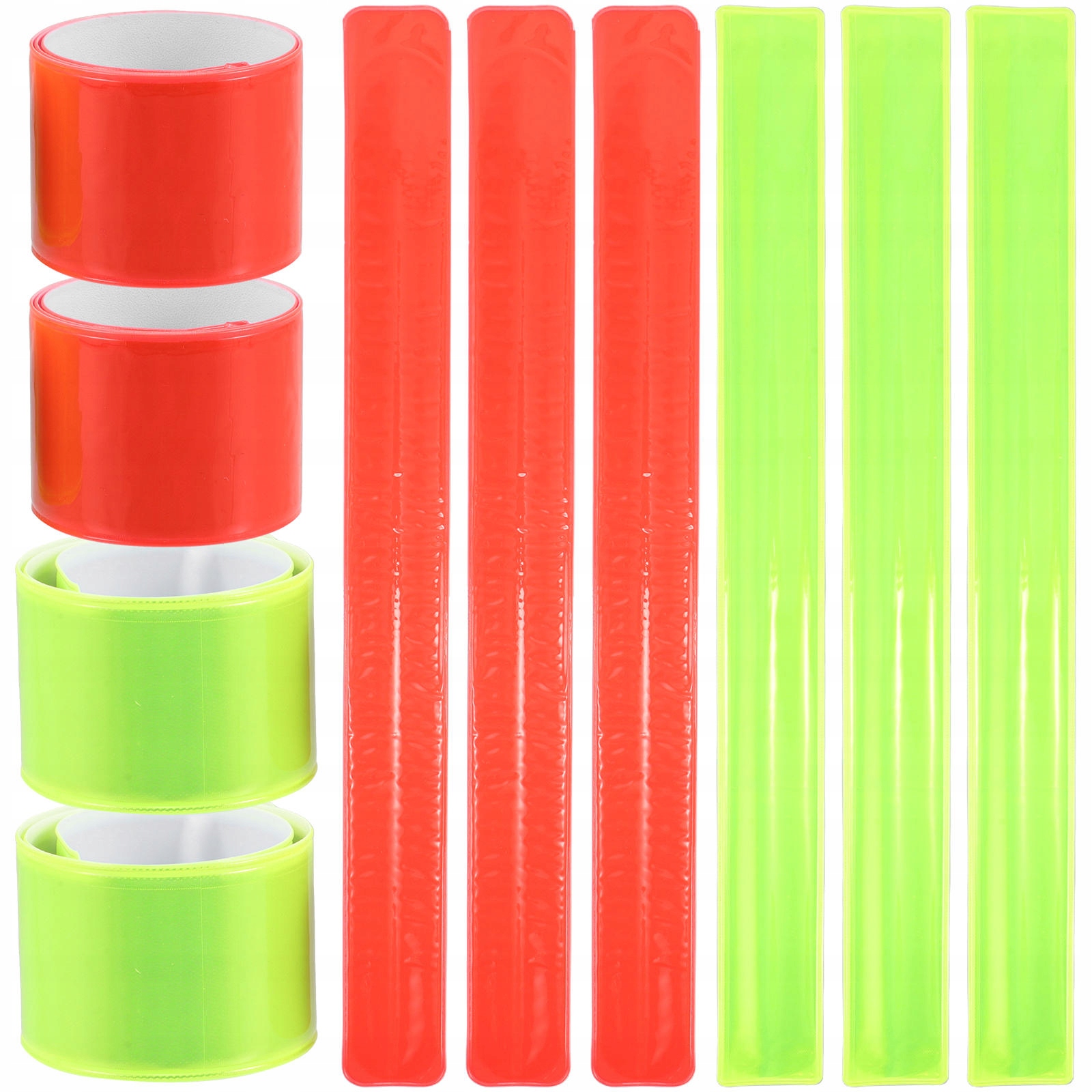 12Pcs Multi-Color Reflective Slap Bracelets for Night Running and Cycling