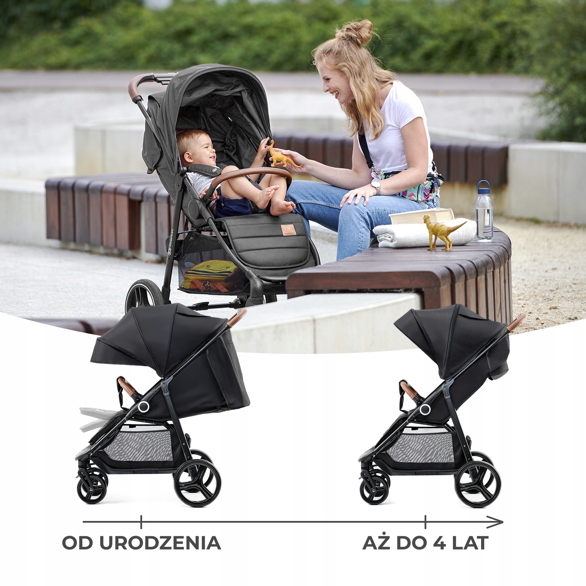 Wózek spacerowy lekki GRANDE PLUS Kinderkraft Model Grande Plus