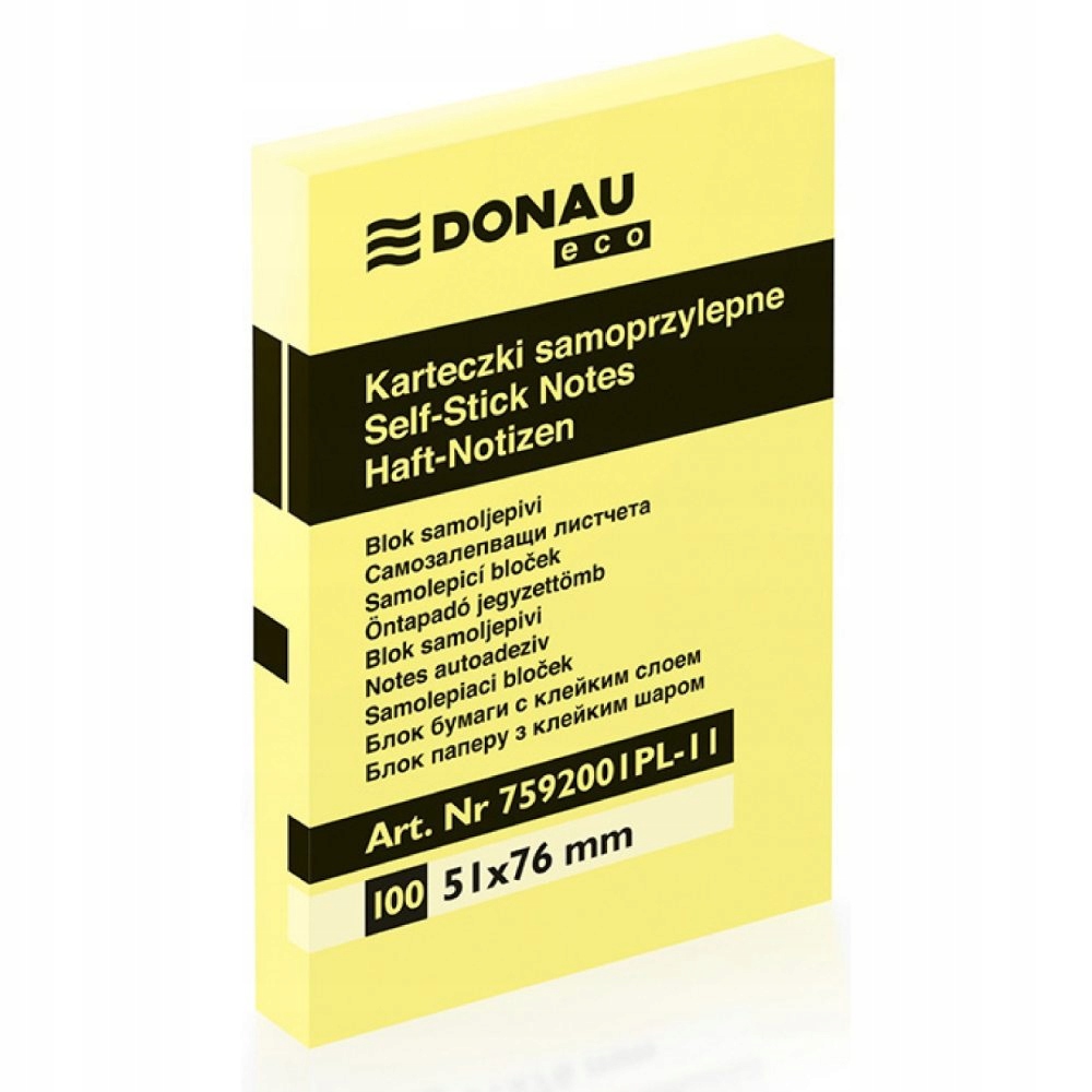 

Karteczki Samoprzylepne 51x76 Bloczek Eco 100k