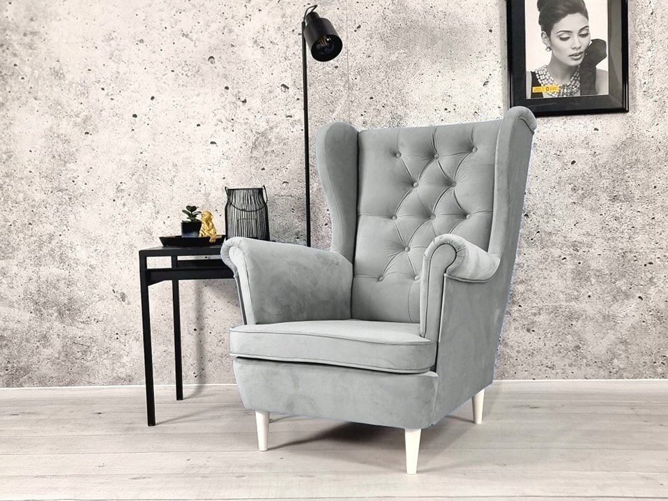 FOTEL USZAK STYL SKANDY GŁĘBOKI PIK PLAMOODPORNY Kolor korpusu inny kolor