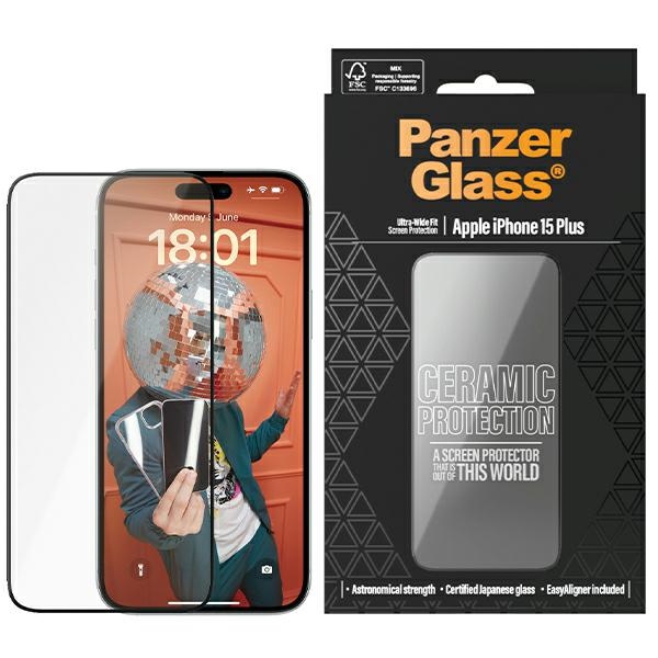 PanzerGlass keramická ochrana pre iPhone 15Plus 6,7" ultraširokouhlý displej