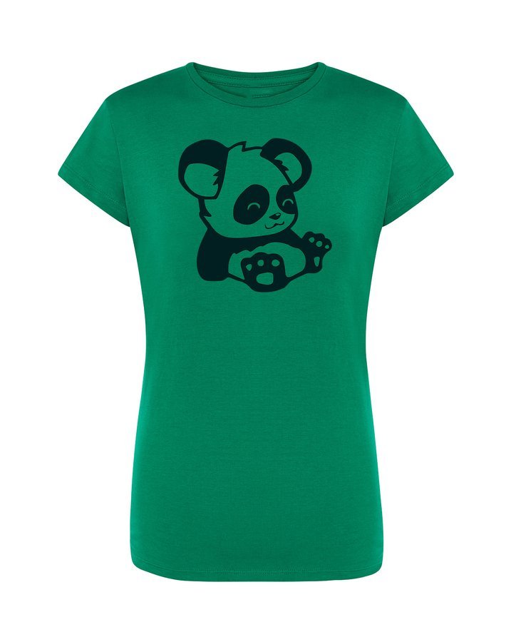 

Koszulka damska Z Uroczą Pandą, zieleń kelly M