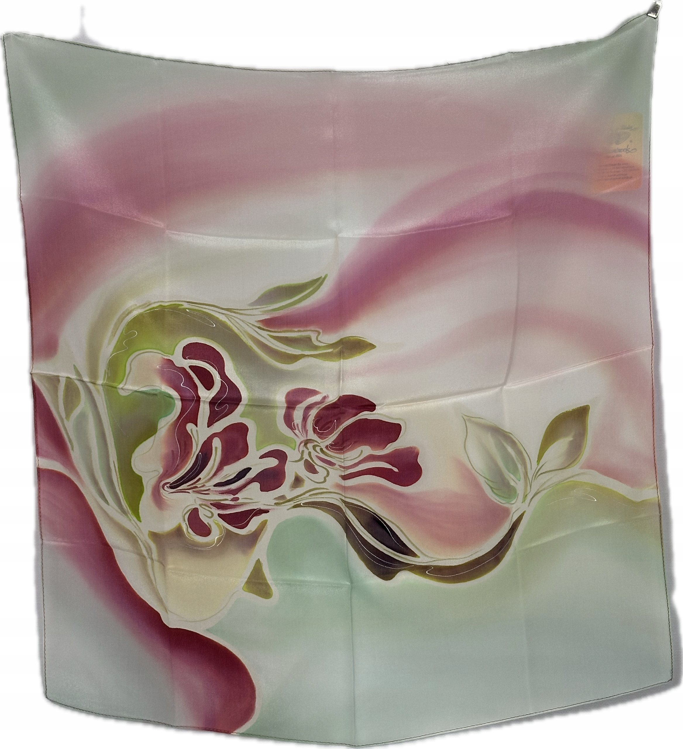 Gavrosská šála Milanówek dárek květina v růžové záře.Dárek pro ni