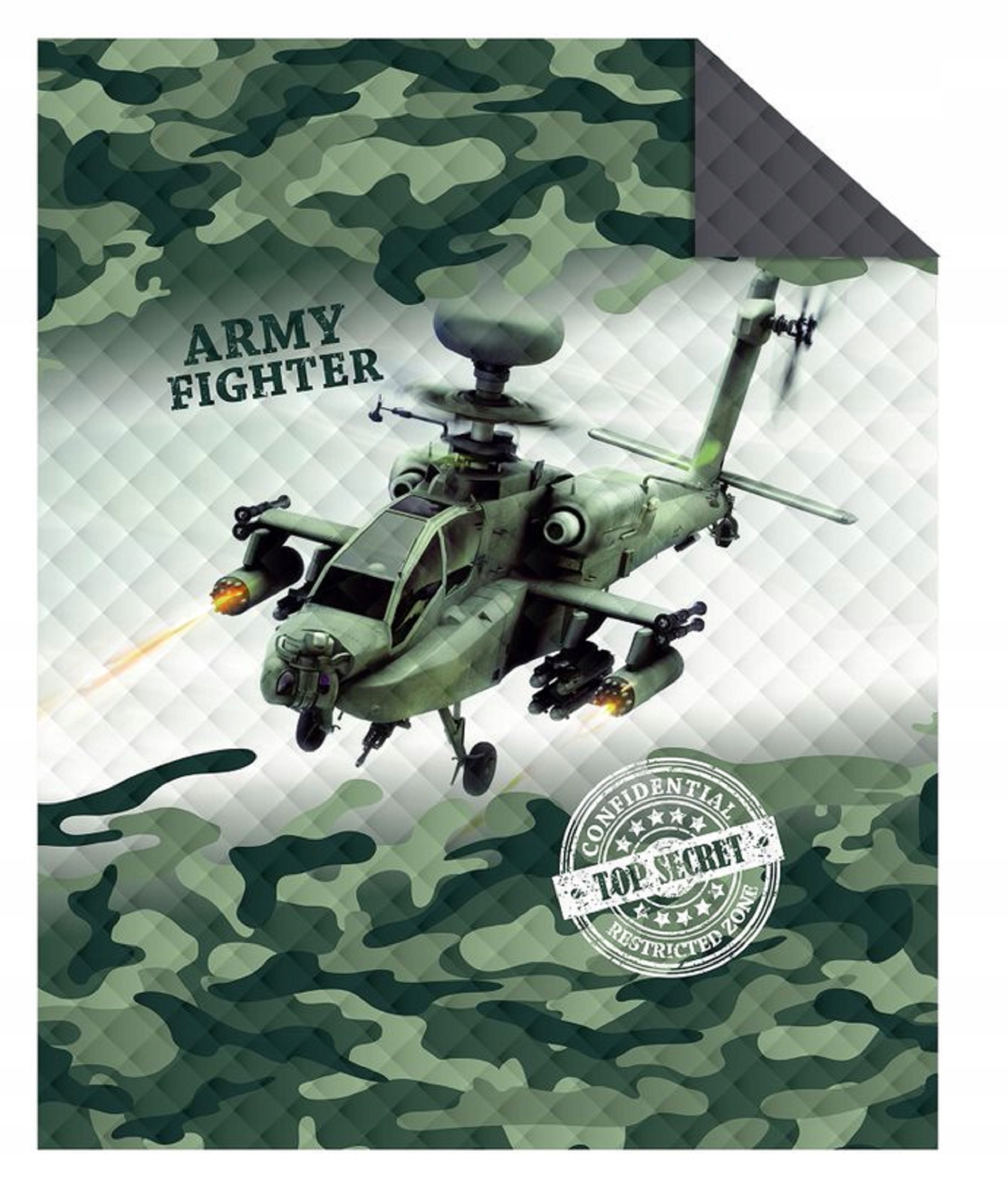 

Narzuta na łóżko młodzież 170x210 helikopter 170