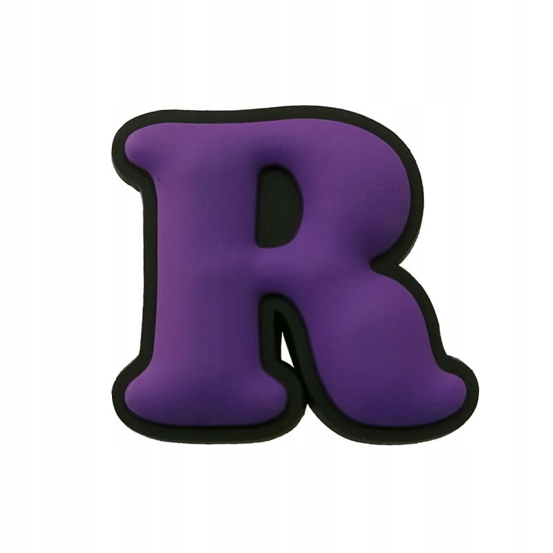 

Litera R fioletowa przypinka crocs, ozdoba, kroksy