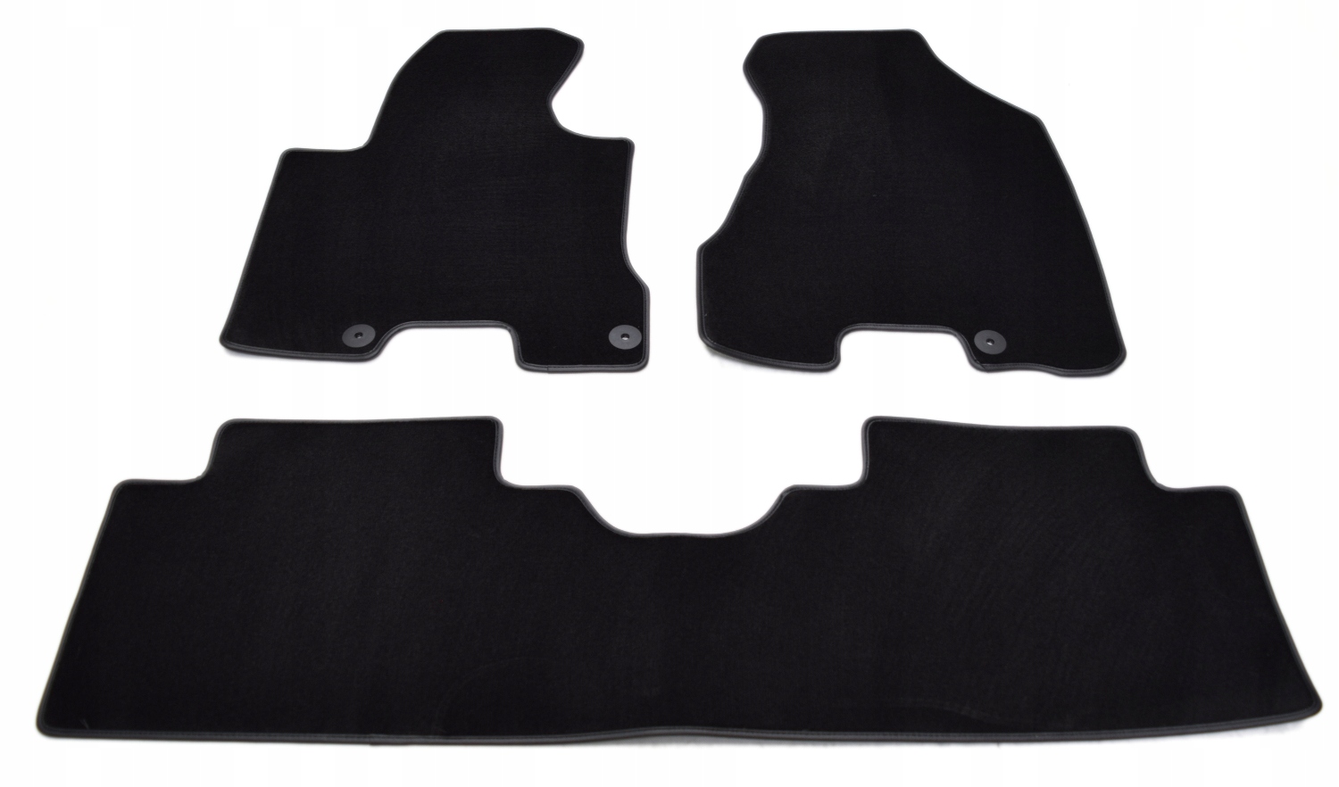 Černé velurové koberce Diamond, Lamówka Hyundai Tucson 2004-2010r. 3el.