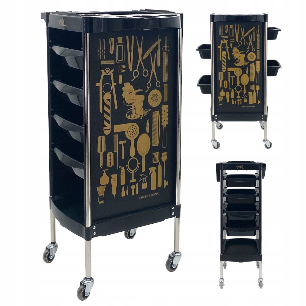 Kadeřnický Pomocník Pro Barvení Kosmetického Vozíku Do Salonu Pro Zlatý