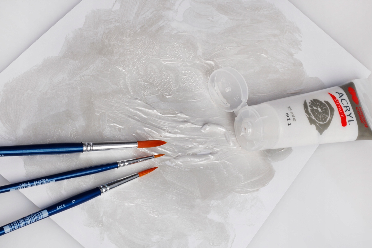 

Farba akrylowa 75ml Satynowe Srebro Metallic Hc