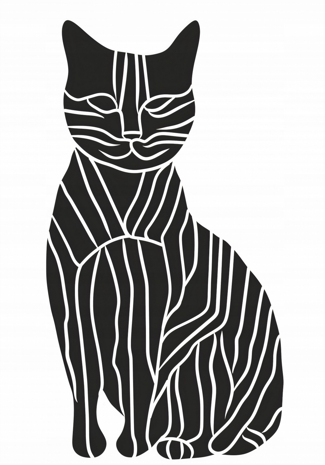 Plakát 70x100 cm Zebra v kočičím těle