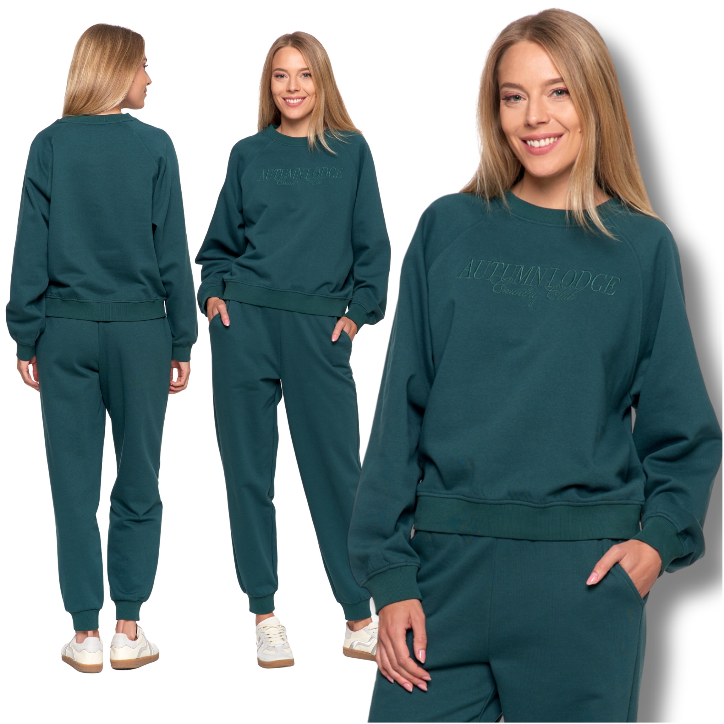 Teplákovka Dámské Klasické Kalhoty Vysoký Pas, Zateplená Mikina S Výšivkou Moraj L