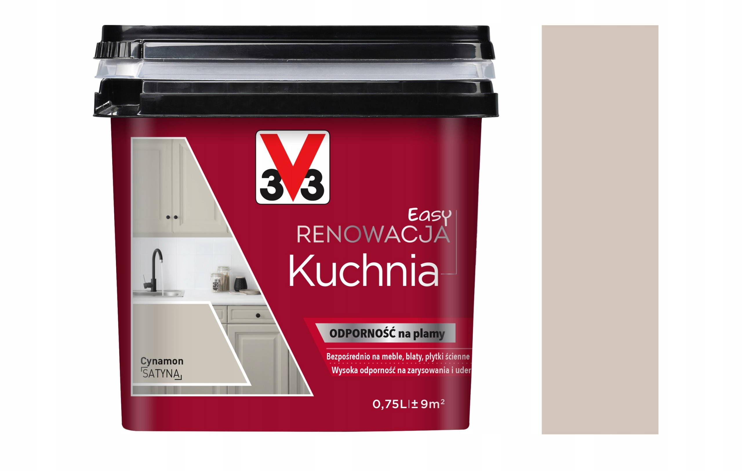 Farba V33 Easy Renowacja Kuchnia Cynamon 0.75L