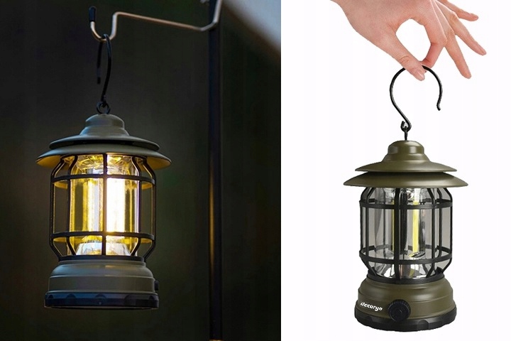 WISZĄCA STOJĄCA LAMPKA LED NA RYBY PO NAMIOT CAMPING W GÓRY AKUMULATOROWA Kolor dominujący wielokolorowy