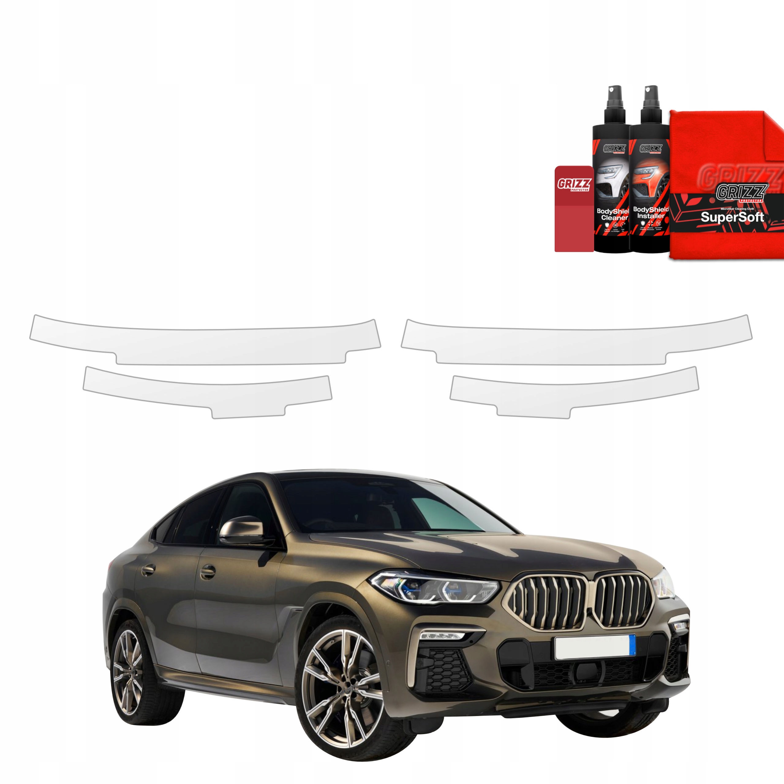 4v1 Fólie Ppf dýha na prahy pro Bmw X6M (2019-2023)