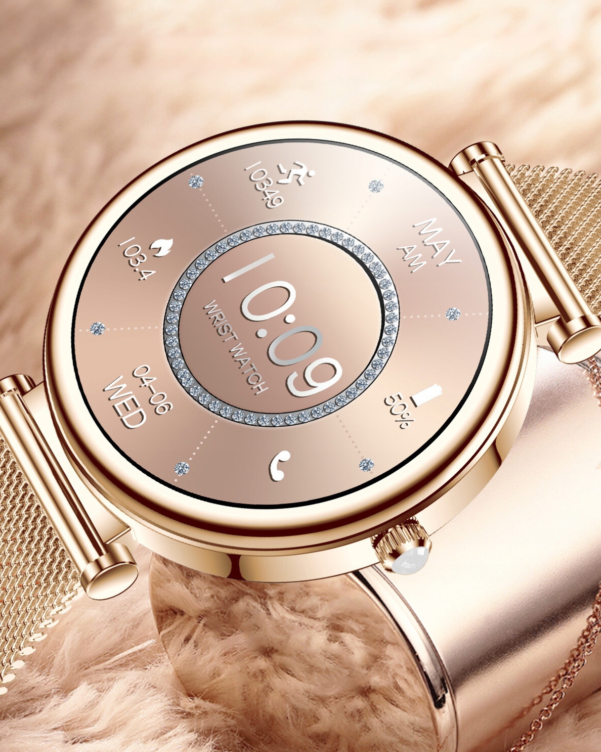 SMARTWATCH ZEGAREK DAMSKI LUXURY EXCLUSIVE ROZMOWY CIŚNIENIOMIERZ MENU PL Transmisja danych brak