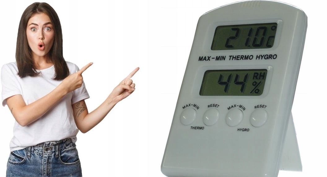 Termohygrometr, teplota, vlhkost