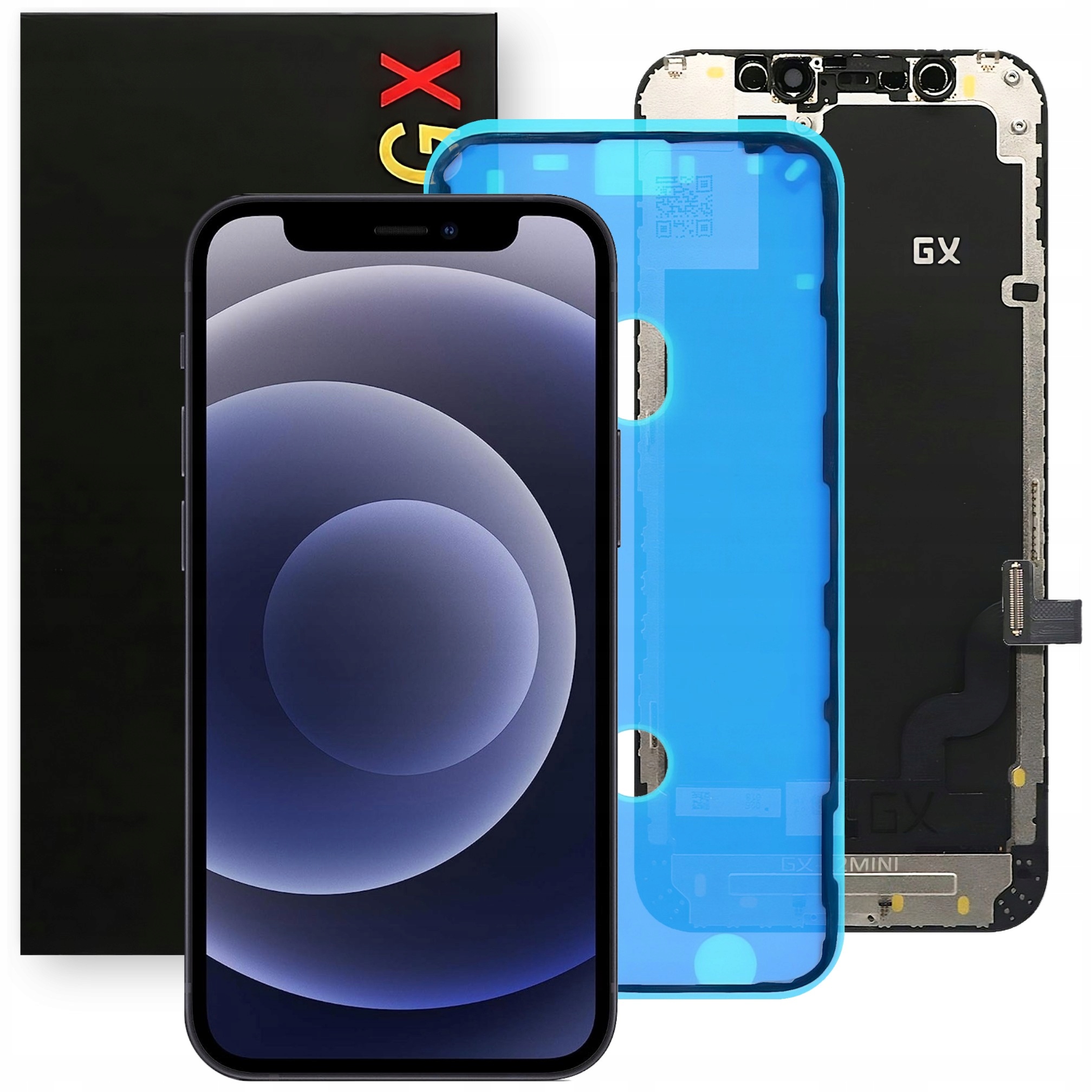 Matryca do iPhone 12 Mini LCD Ekran Ramka Uszczelka Oled wersja Gx