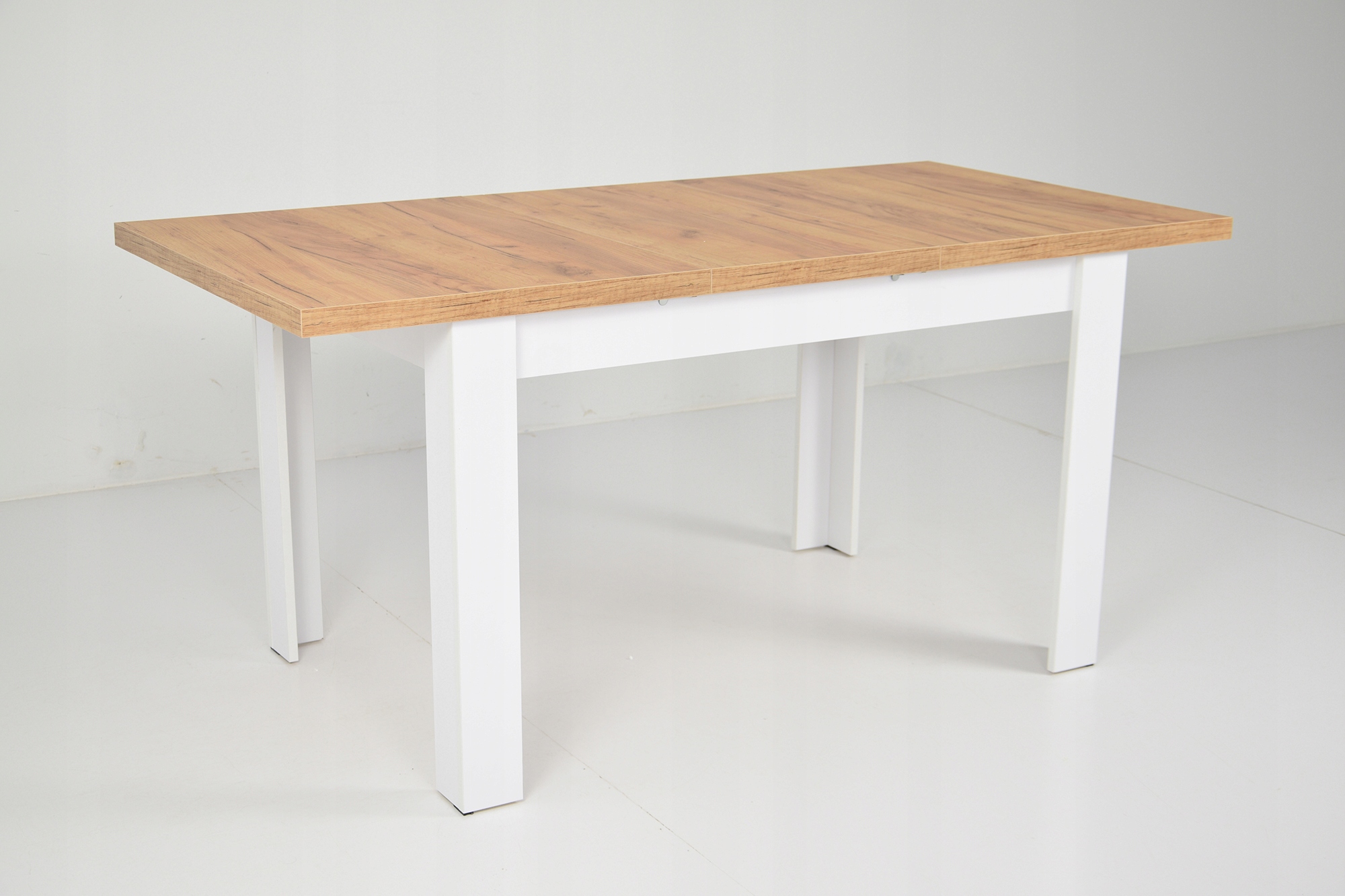 4x krzesło Krzyżak i stół 80x120/160 DĄB ARTISAN Długość stołu 120 cm