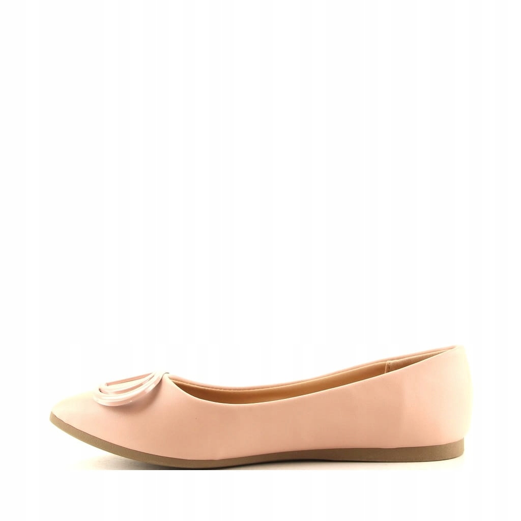 DAMSKIE BALERINY Z OZDOBĄ VINCEZA RÓŻOWE JASNO 37 Rozmiar 37