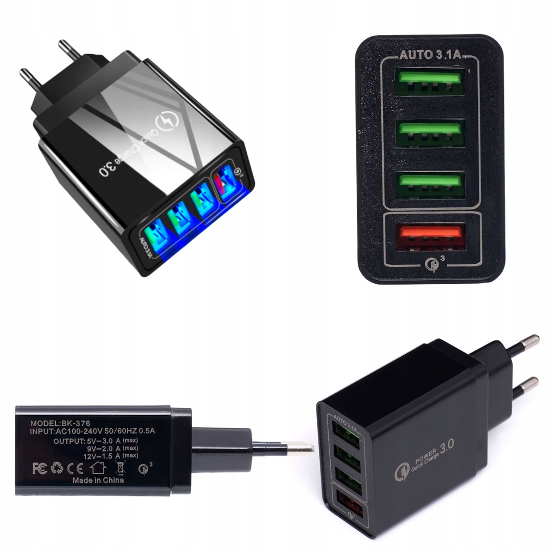 Ładowarka sieciowa Usb 3.0 Quick fast charge uniwersalna 3100 mA 4 Porty