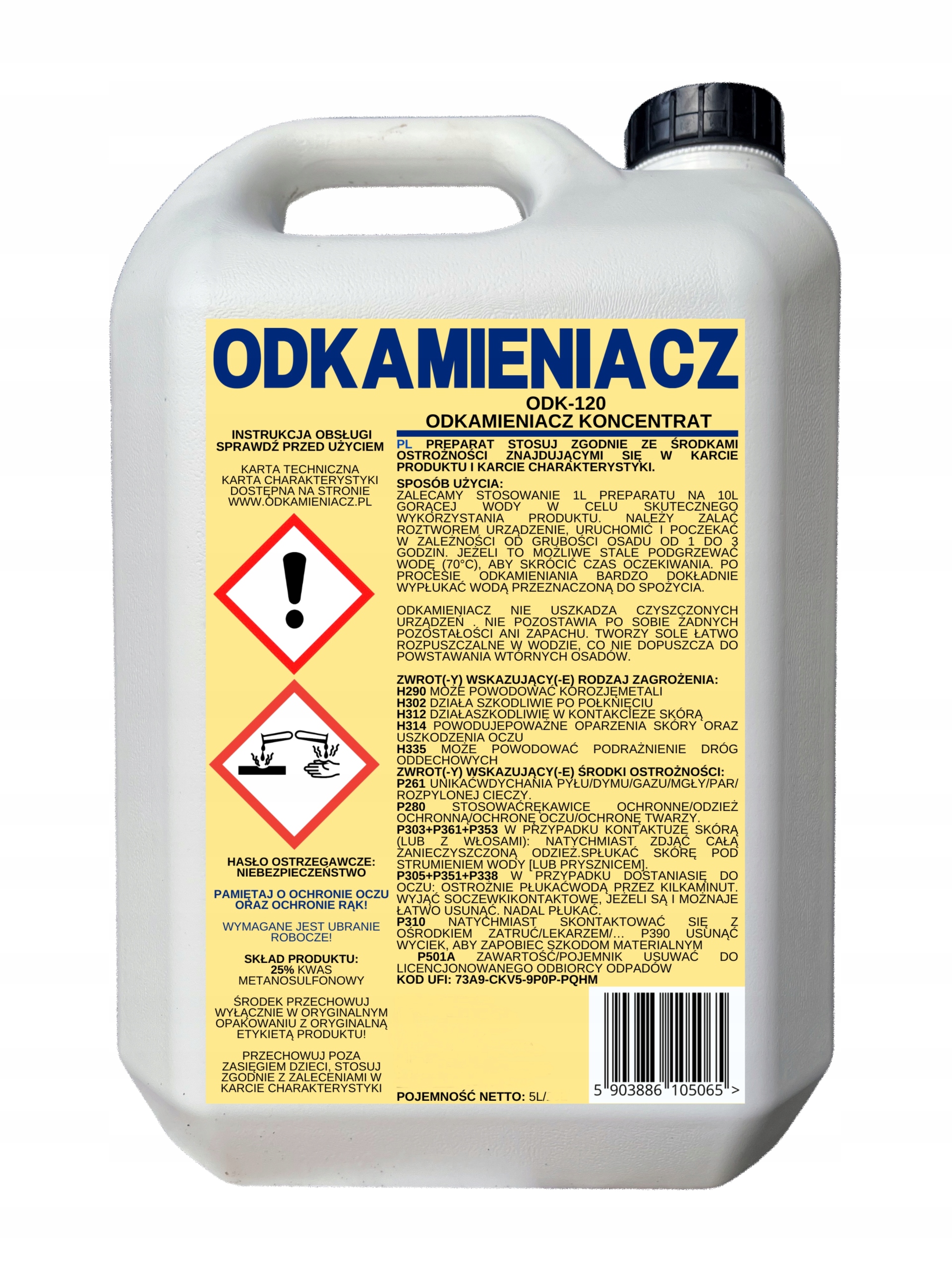 Levně Tekutý Odkamieniacz koncentrát Odk 120 Výrobce 5 litrů