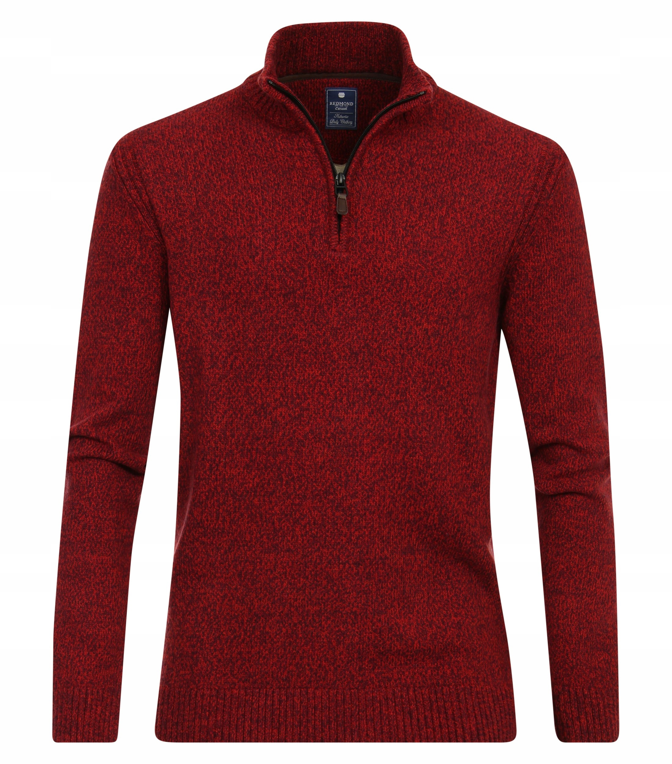 Redmond Velké Velikosti Hrubý Vlněný Svetr Na Zip Do Hrudi 3XL 144cm