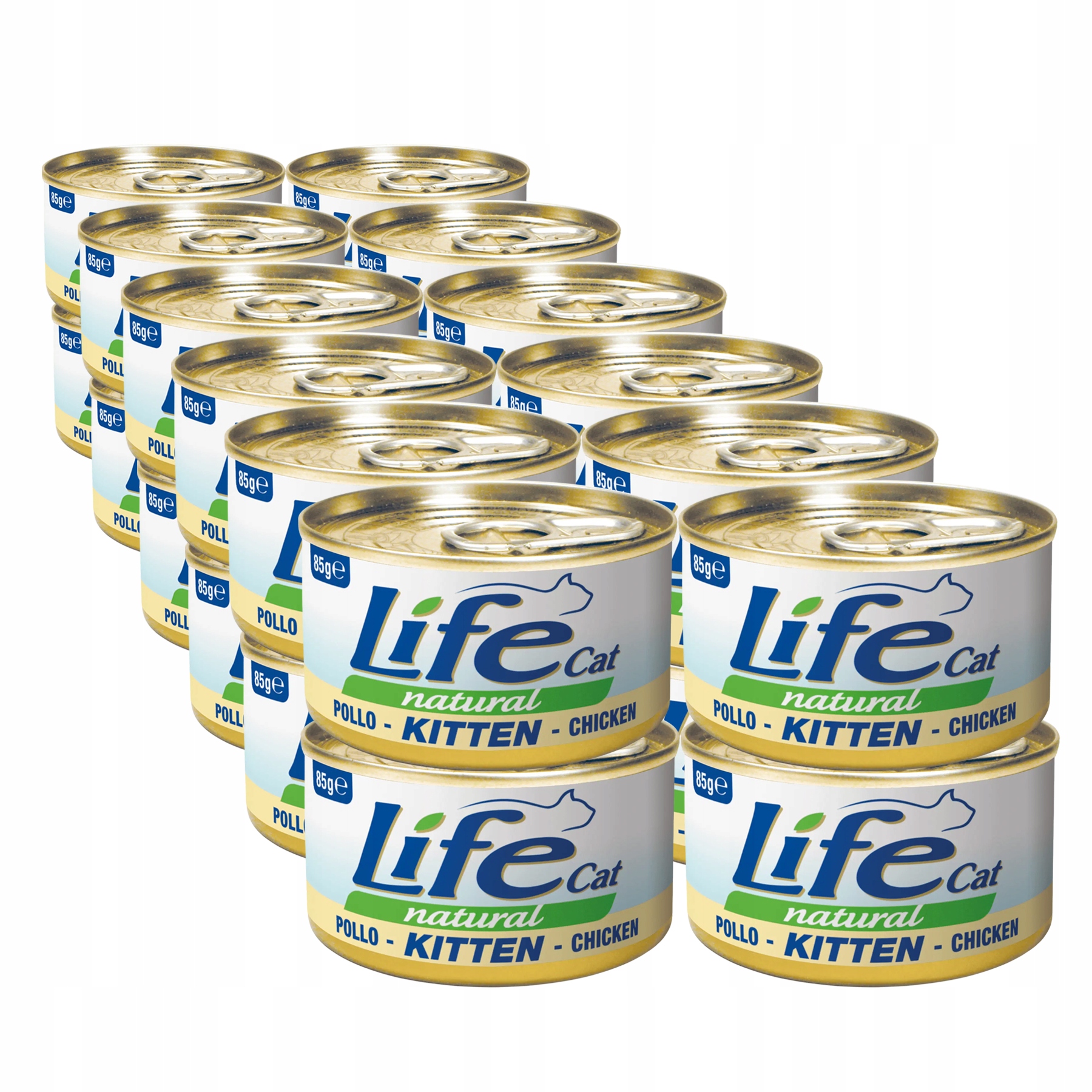 Life Cat Natural Kitten Krmivo pro koťata konzerva Set 24x85 g Kuře